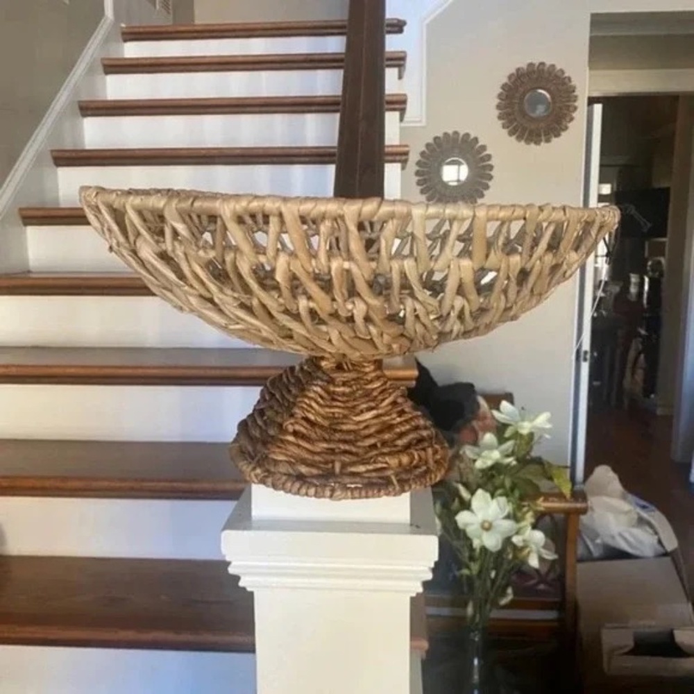 NWT Anthropologie Wicker Fruit Bowl - Picture 3 of 4